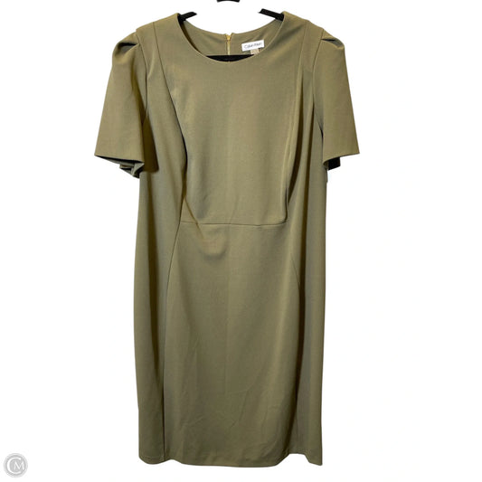 Dress Casual Midi By Calvin Klein In Green, Size: 18