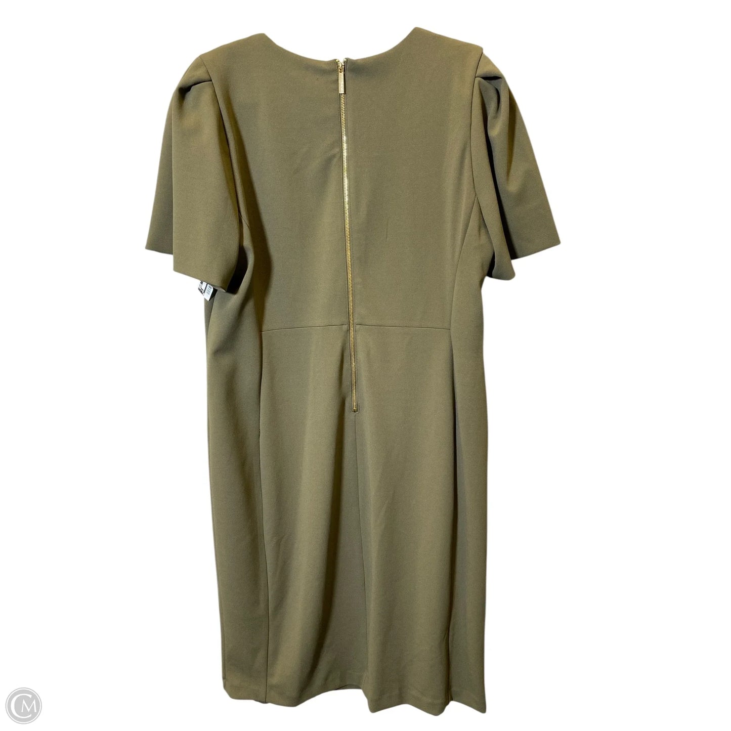 Dress Casual Midi By Calvin Klein In Green, Size: 18