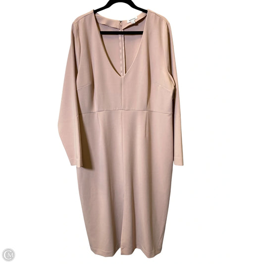 Dress Casual Midi By Nordstrom In Pink, Size: 2x