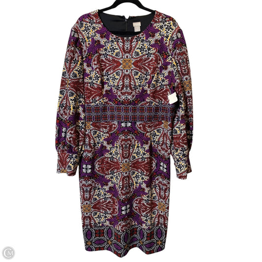 Dress Casual Midi By Chicos In Multi-colored, Size: Xl