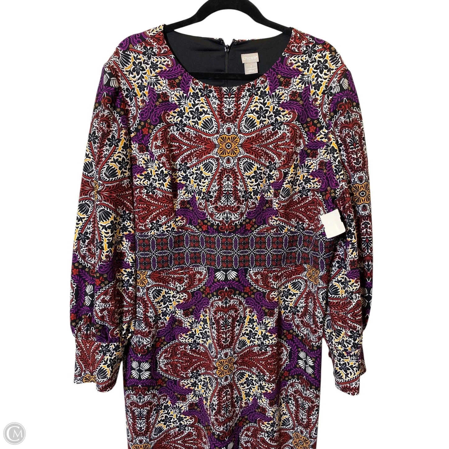 Dress Casual Midi By Chicos In Multi-colored, Size: Xl