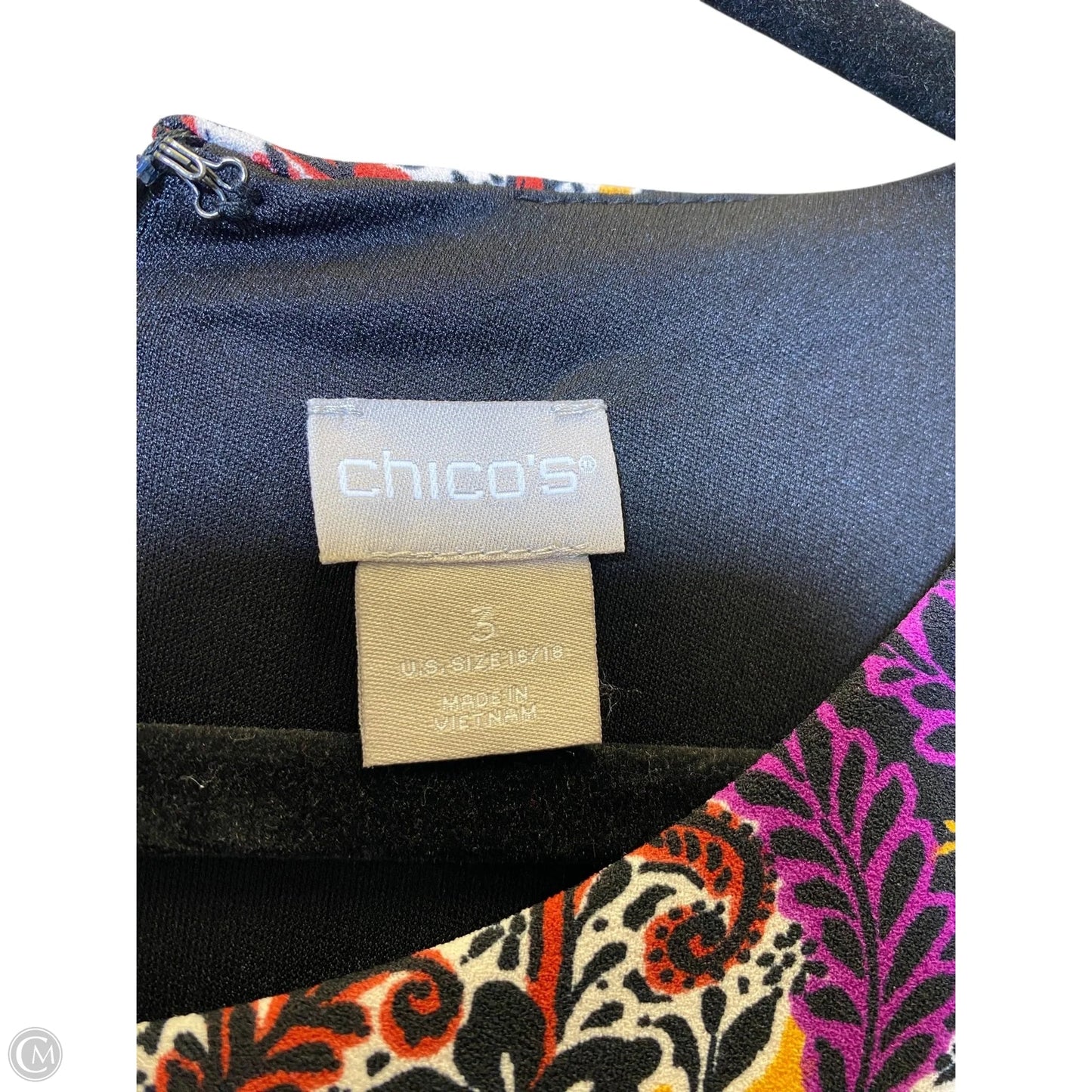 Dress Casual Midi By Chicos In Multi-colored, Size: Xl