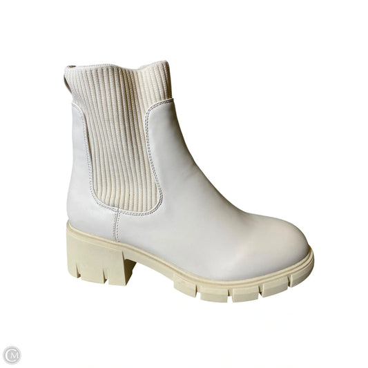 Boots Mid-calf Heels By Clothes Mentor In Cream, Size: 8