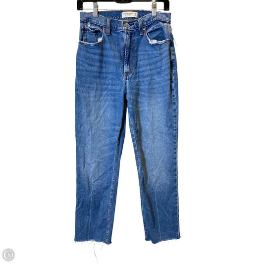 Jeans Straight By Abercrombie And Fitch In Blue Denim, Size: 6