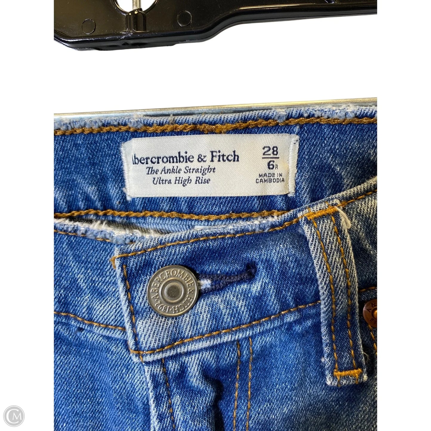Jeans Straight By Abercrombie And Fitch In Blue Denim, Size: 6