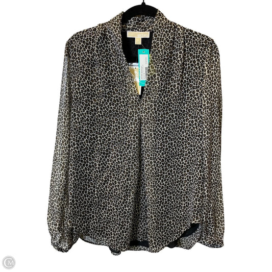 Top Long Sleeve By Michael By Michael Kors In Animal Print, Size: M