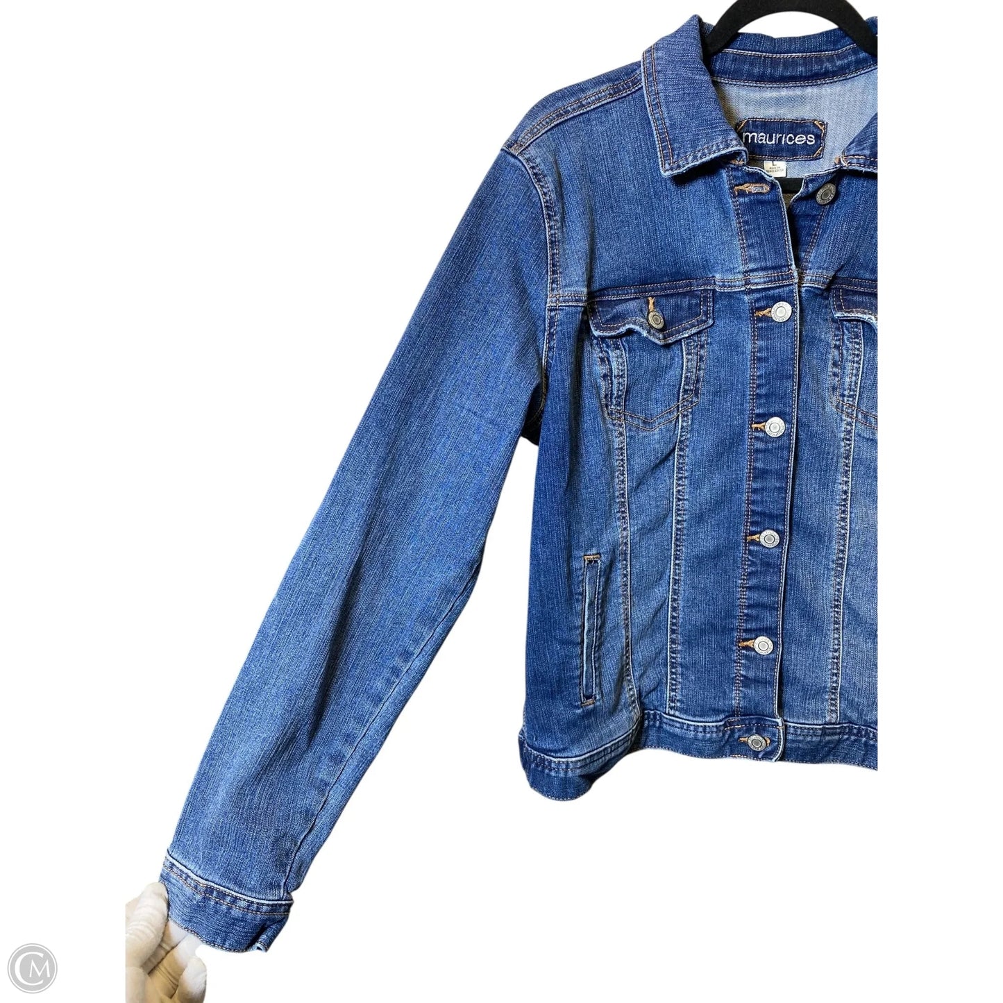 Jacket Denim By Maurices In Blue Denim, Size: L