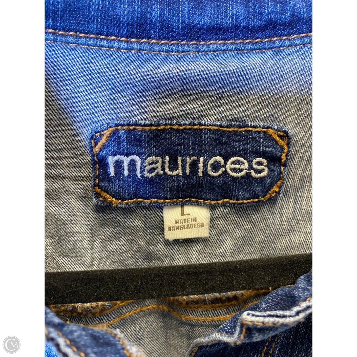 Jacket Denim By Maurices In Blue Denim, Size: L