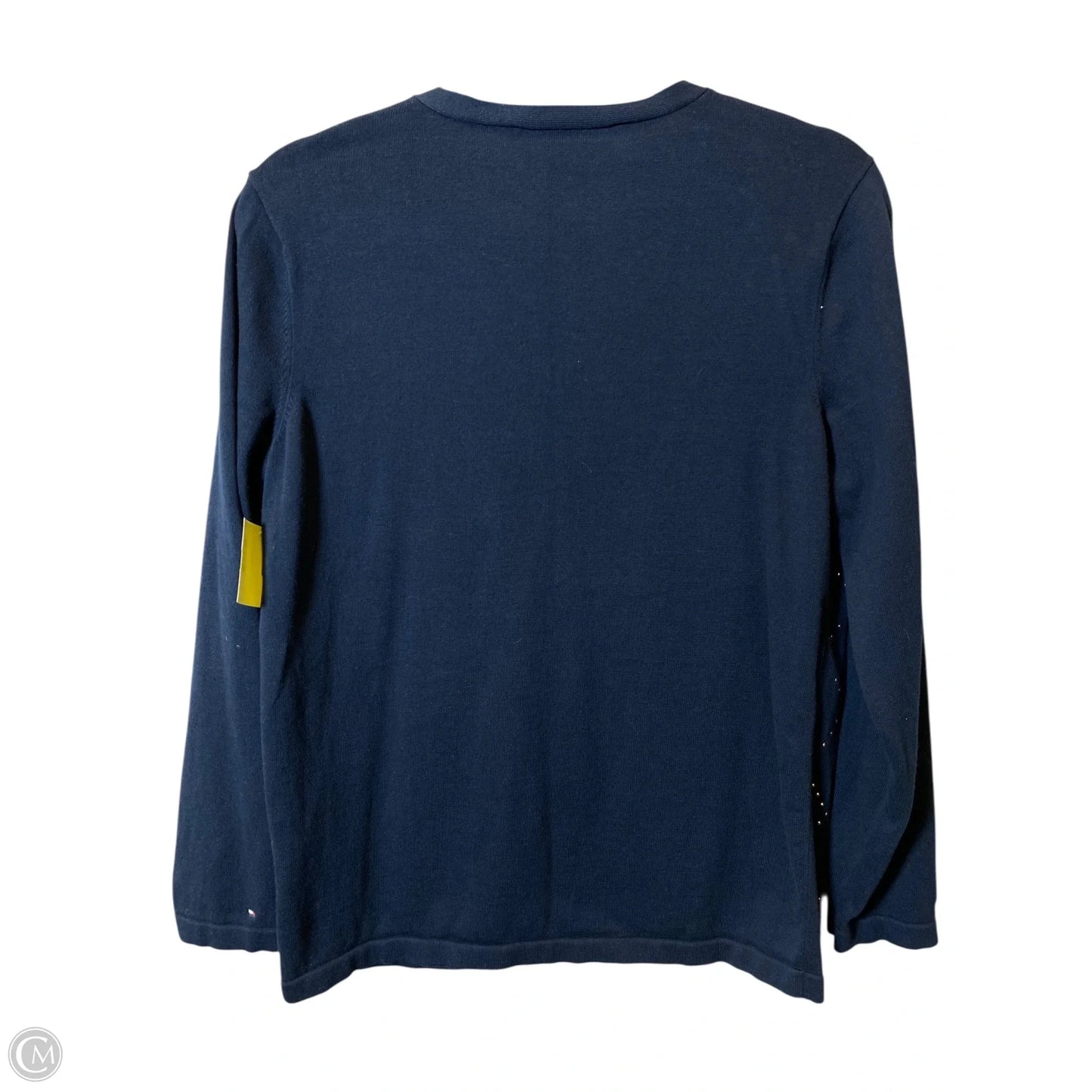 Sweater By Tommy Hilfiger In Blue & Gold, Size: L
