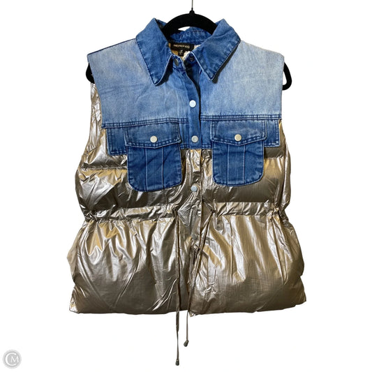 Vest Other By Clothes Mentor In Blue Denim, Size: M