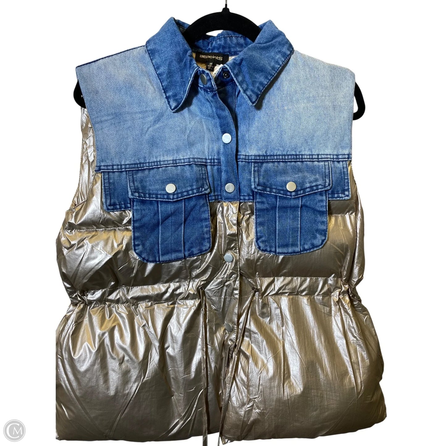 Vest Other By Clothes Mentor In Blue Denim, Size: M