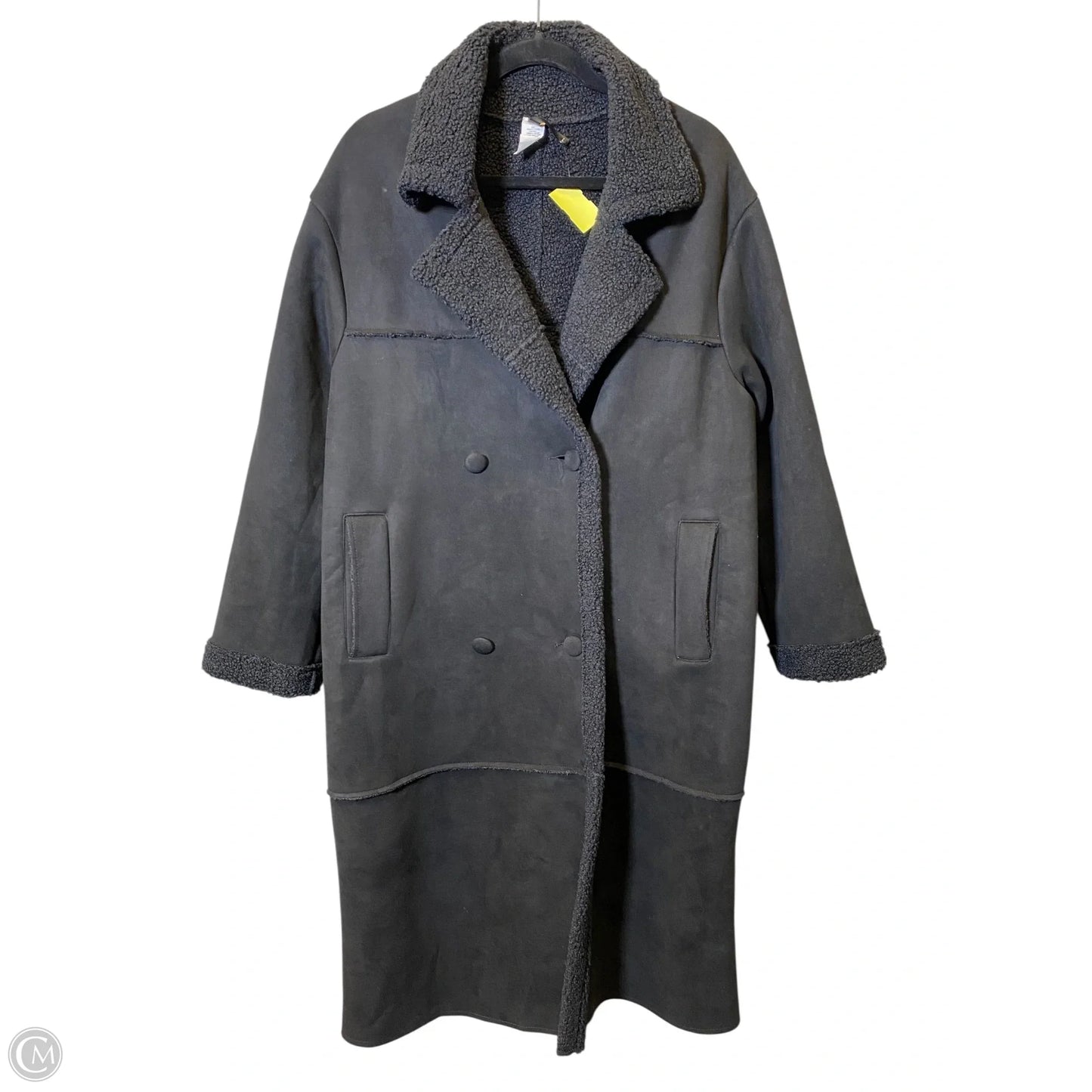 Coat Trench Coat By Identity In Black, Size: 1x