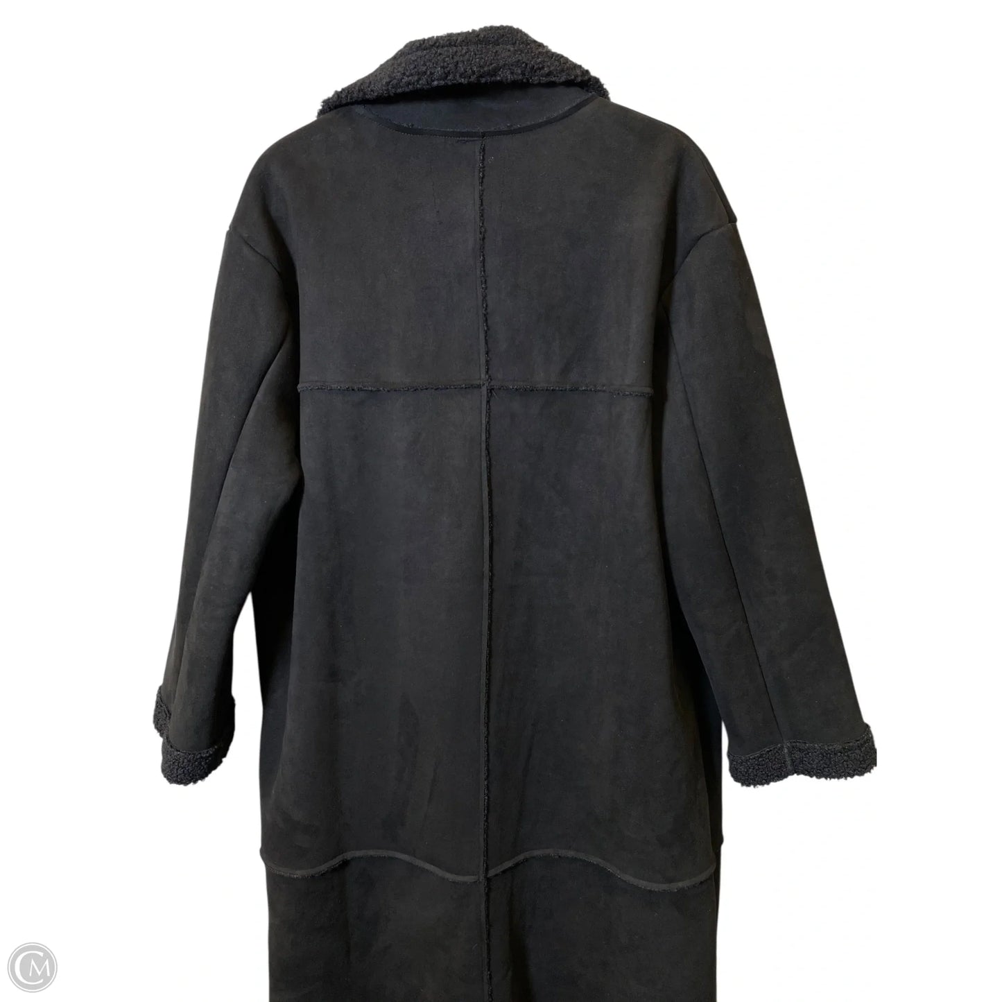 Coat Trench Coat By Identity In Black, Size: 1x