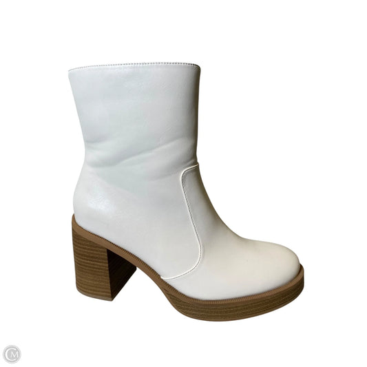 Boots Ankle Heels By Universal Thread In Cream, Size: 8.5