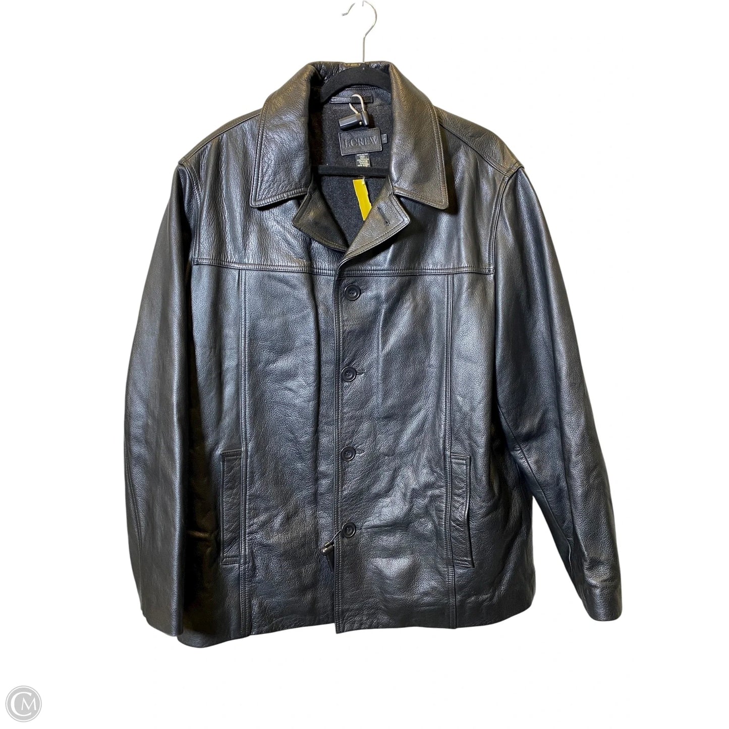 Coat Leather By J. Crew In Black, Size: L
