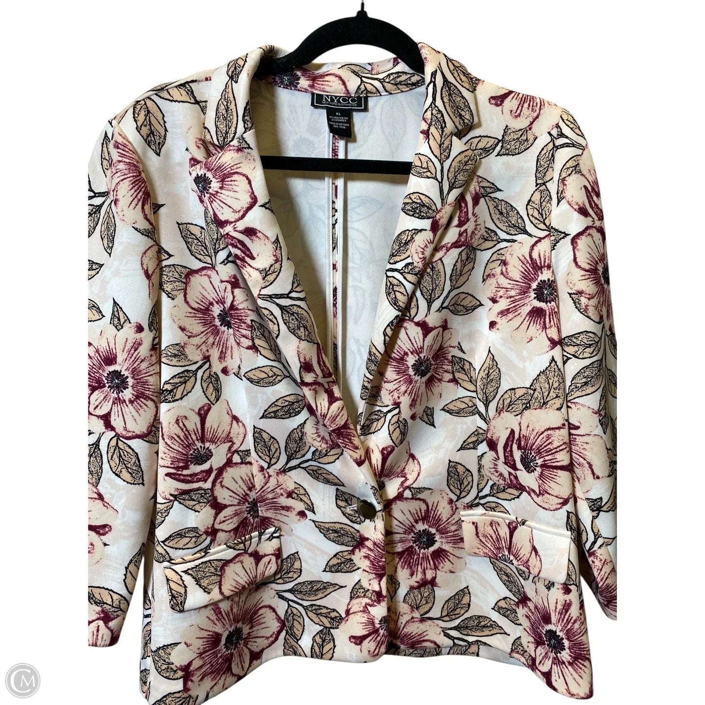 Blazer By New York And Co In Floral Print, Size: Xl