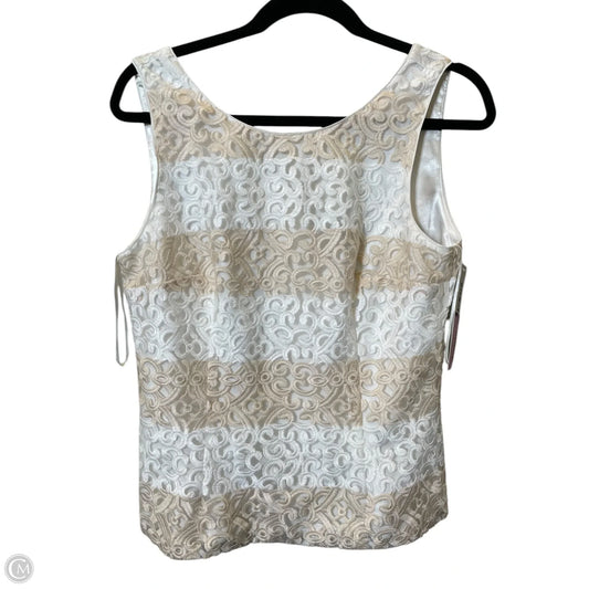 Top Sleeveless By White House Black Market In Brown & White, Size: M