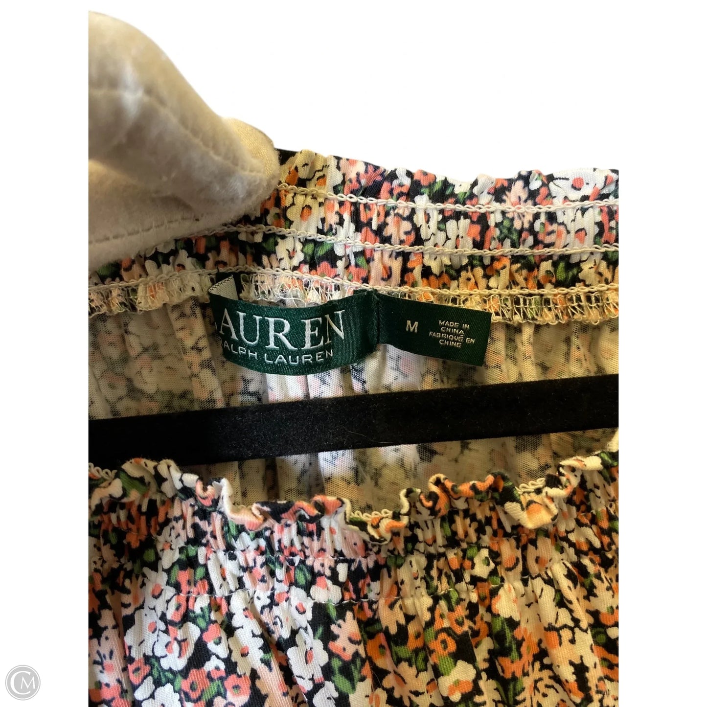 Top Long Sleeve By Lauren By Ralph Lauren In Floral Print, Size: M