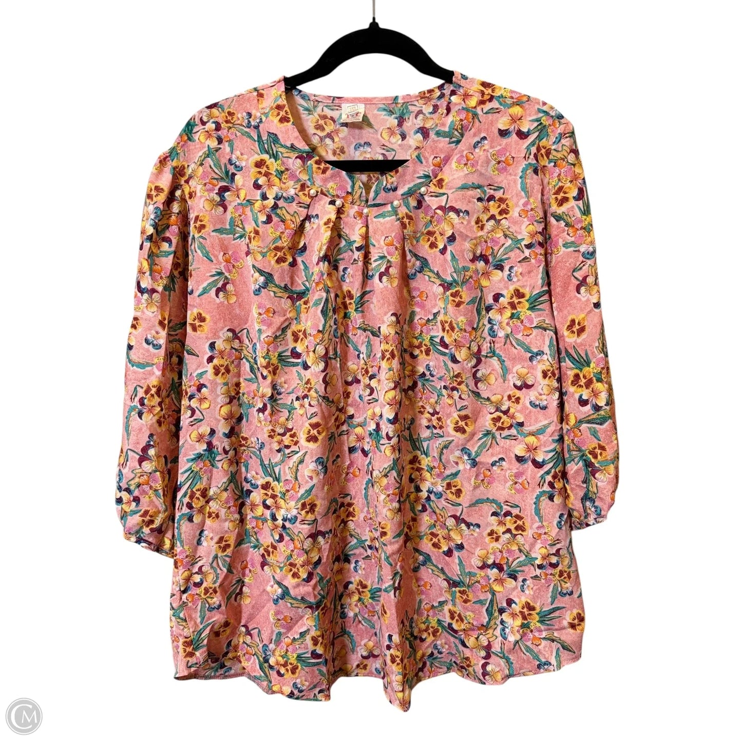 Top 3/4 Sleeve By Clothes Mentor In Multi-colored, Size: 3x