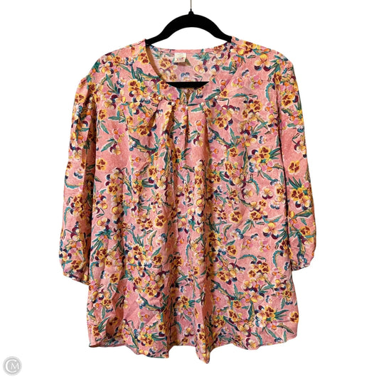Top 3/4 Sleeve By Clothes Mentor In Multi-colored, Size: 3x