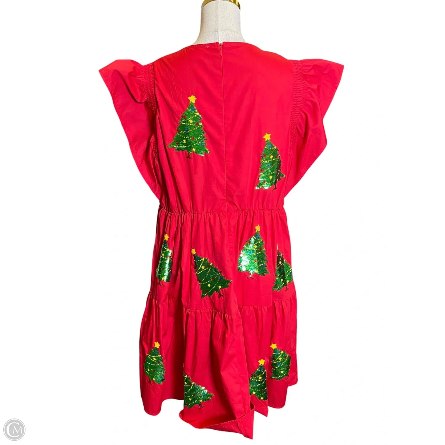 Dress Casual Short By Chicsoul In Red, Size: 1x