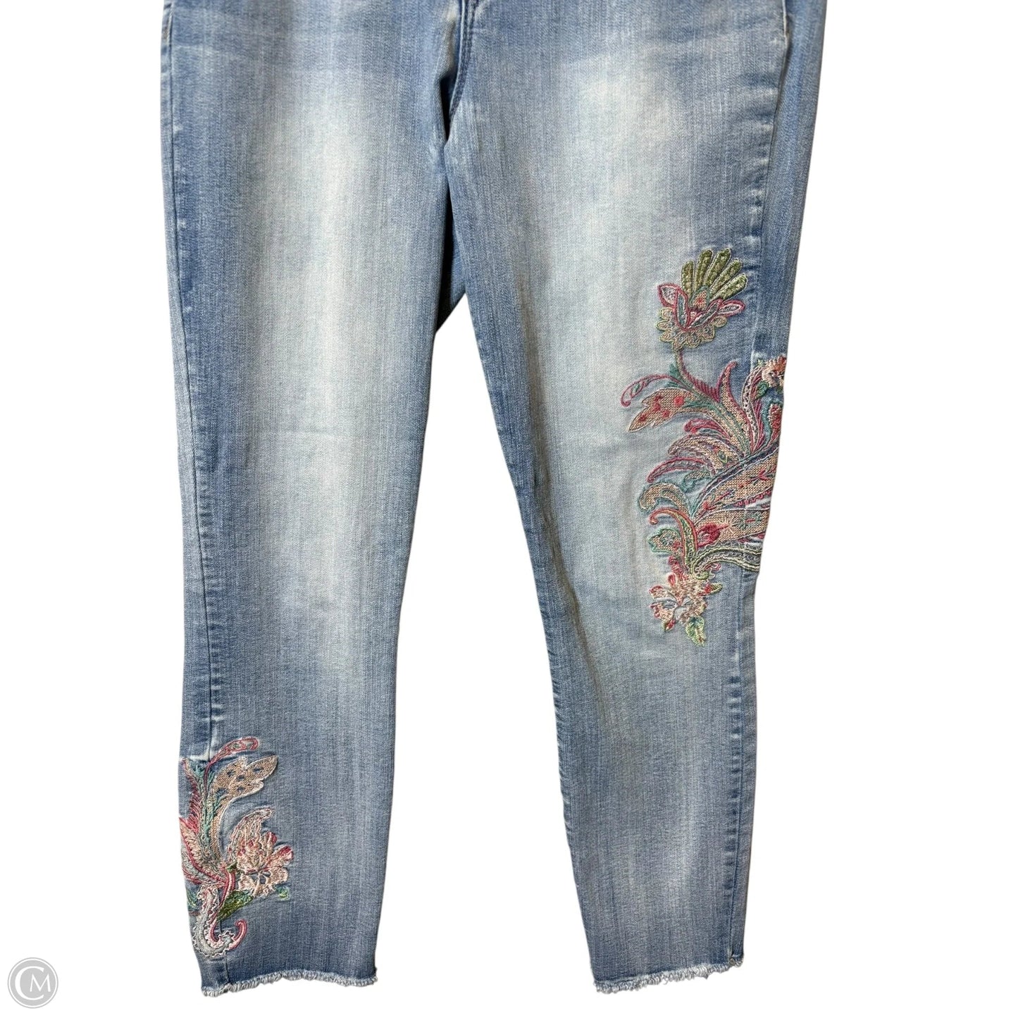 Jeans Straight By Nine West In Blue Denim, Size: 4