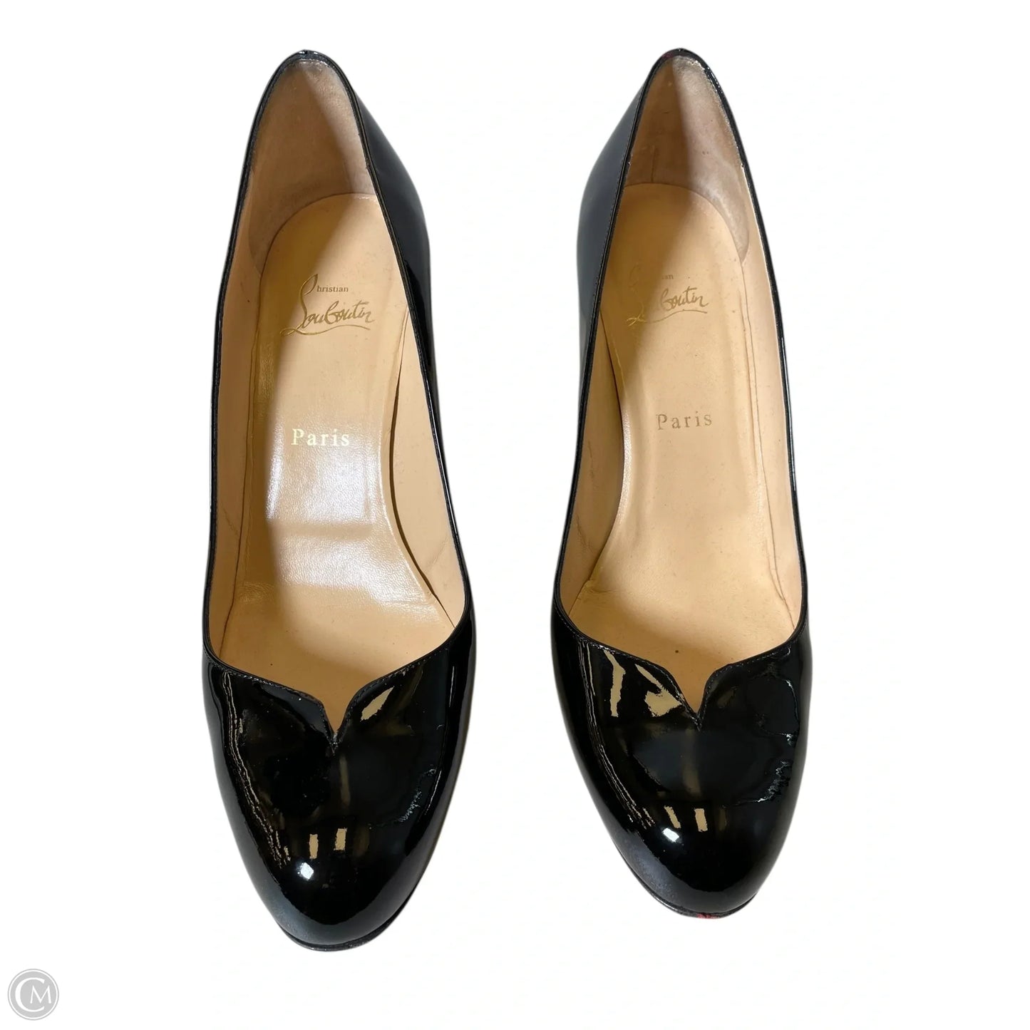 Shoes Luxury Designer By Christian Louboutin In Black, Size: 9.5
