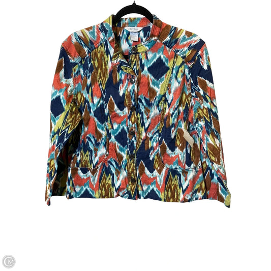 Blouse Long Sleeve By Koret In Multi-colored, Size: 14