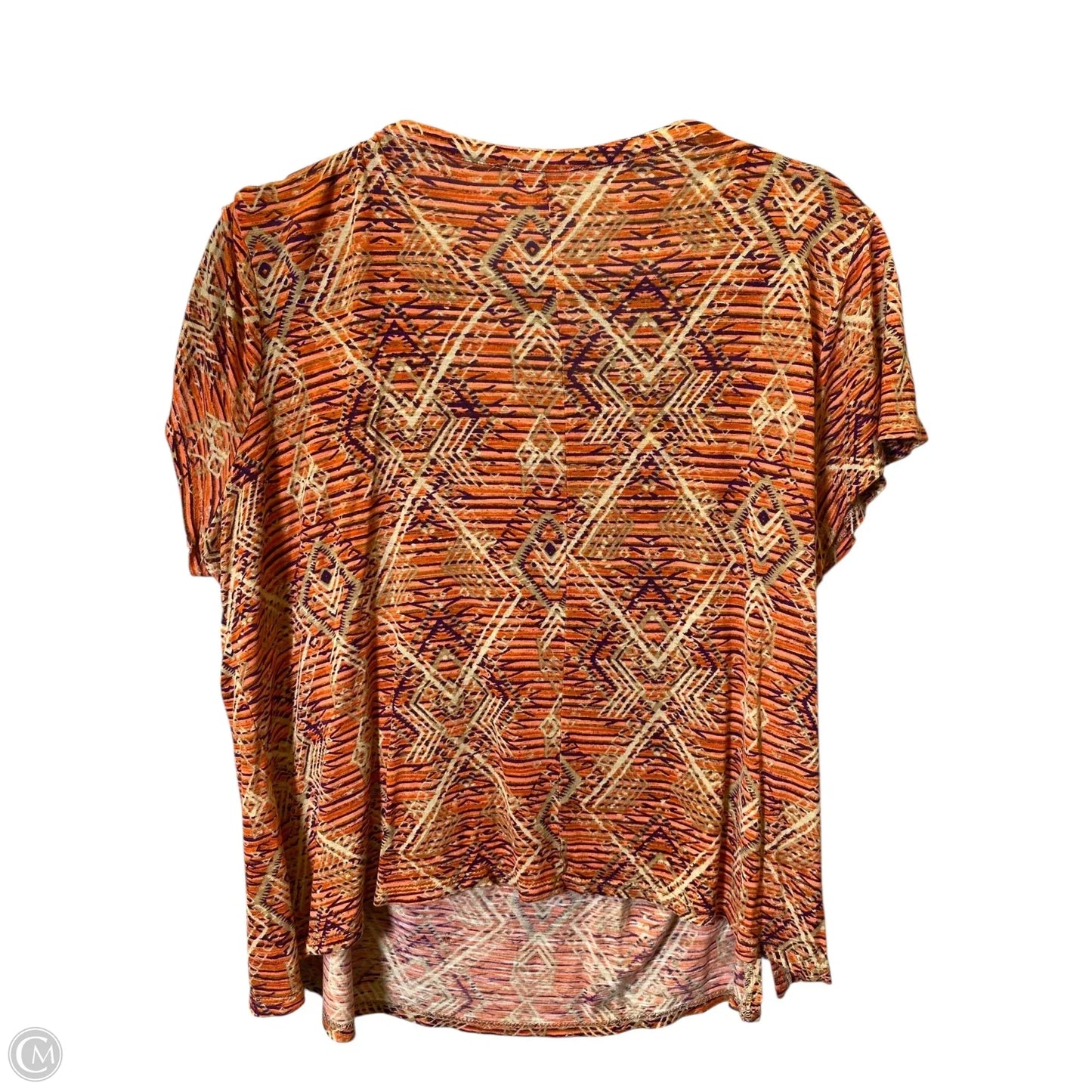 Top Short Sleeve By Lucky Brand In Orange, Size: 1x