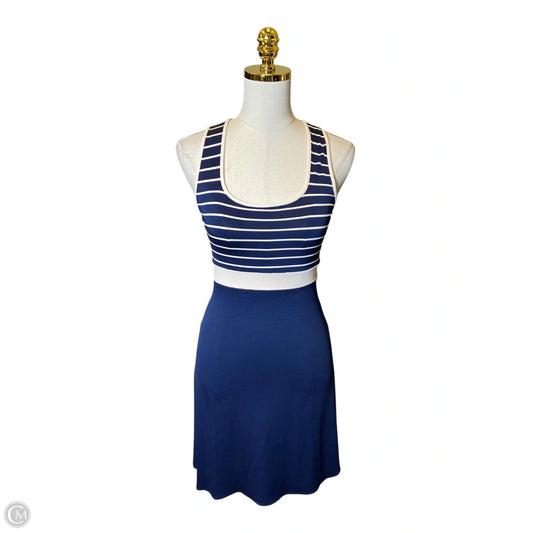 Dress Casual Midi By Clothes Mentor In Blue & White, Size: S
