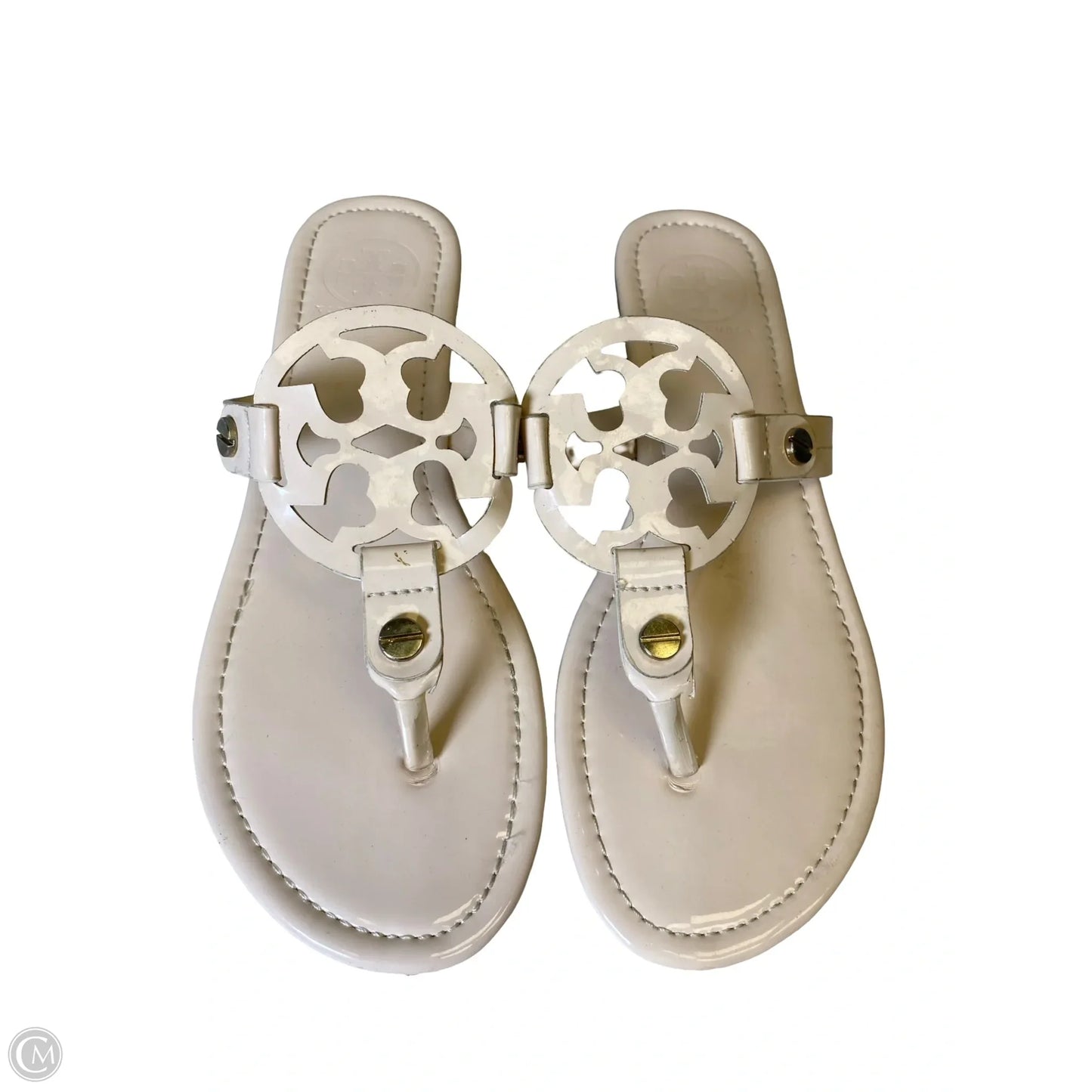 Sandals Designer By Tory Burch In Cream, Size: 6