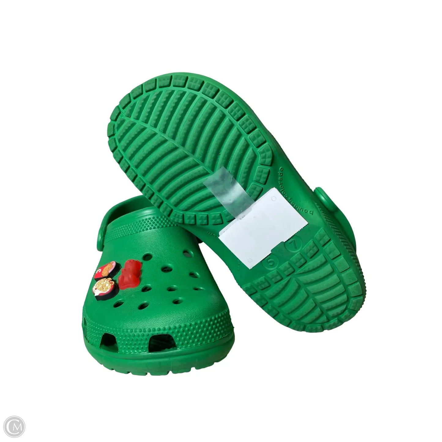 Shoes Flats By Crocs In Green, Size: 7