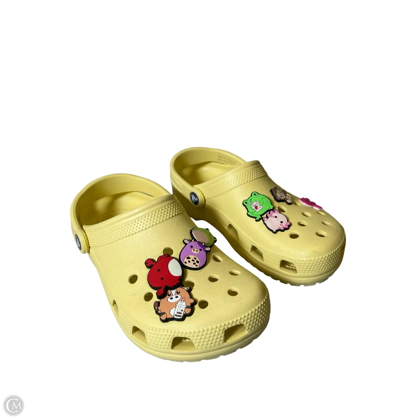 Shoes Flats By Crocs In Yellow, Size: 7