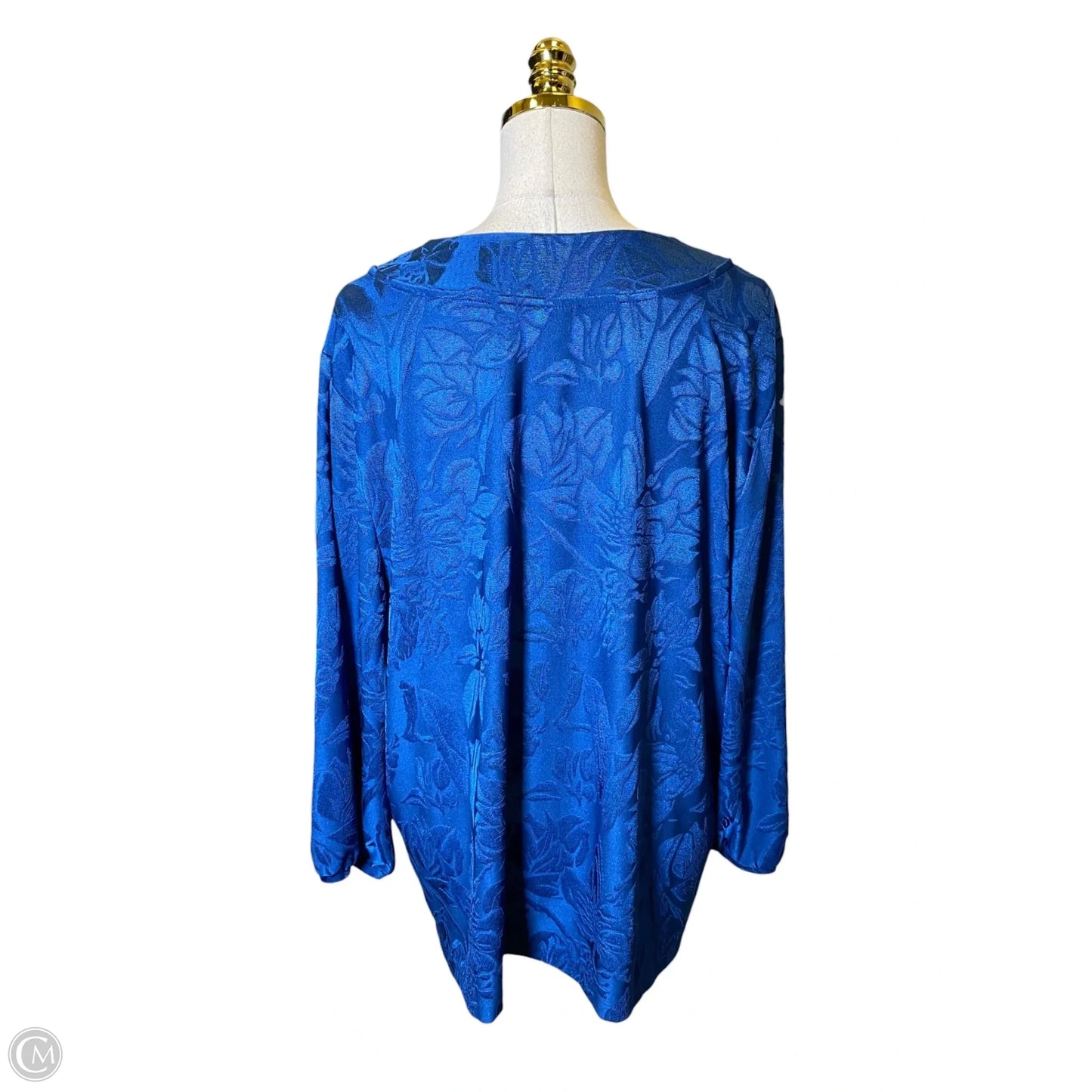 Top 3/4 Sleeve By Chicos In Blue, Size: Xxl