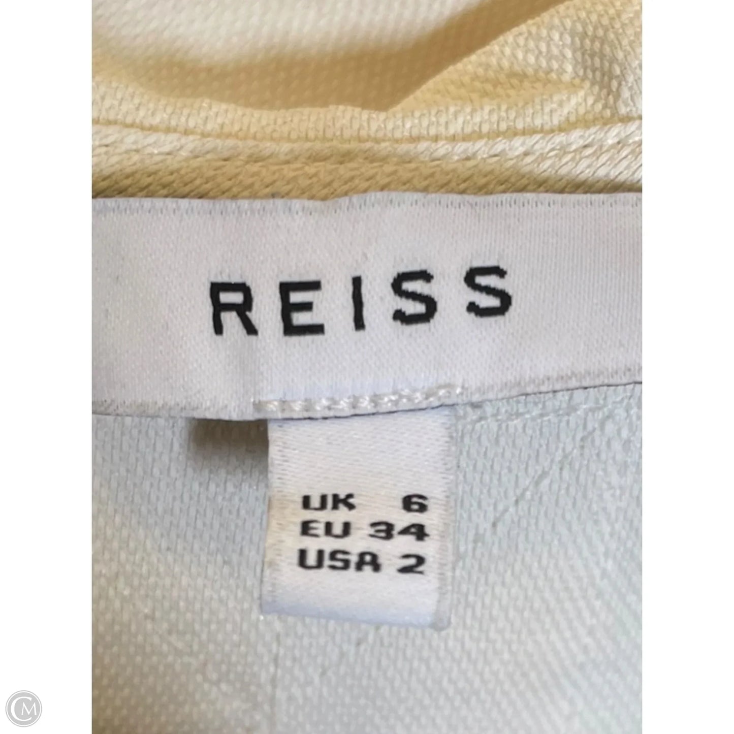 Top Long Sleeve By Reiss In Cream, Size: Xs