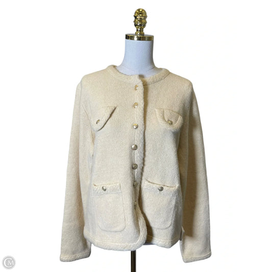 Sweater Cardigan By J. Crew In Cream, Size: Xl
