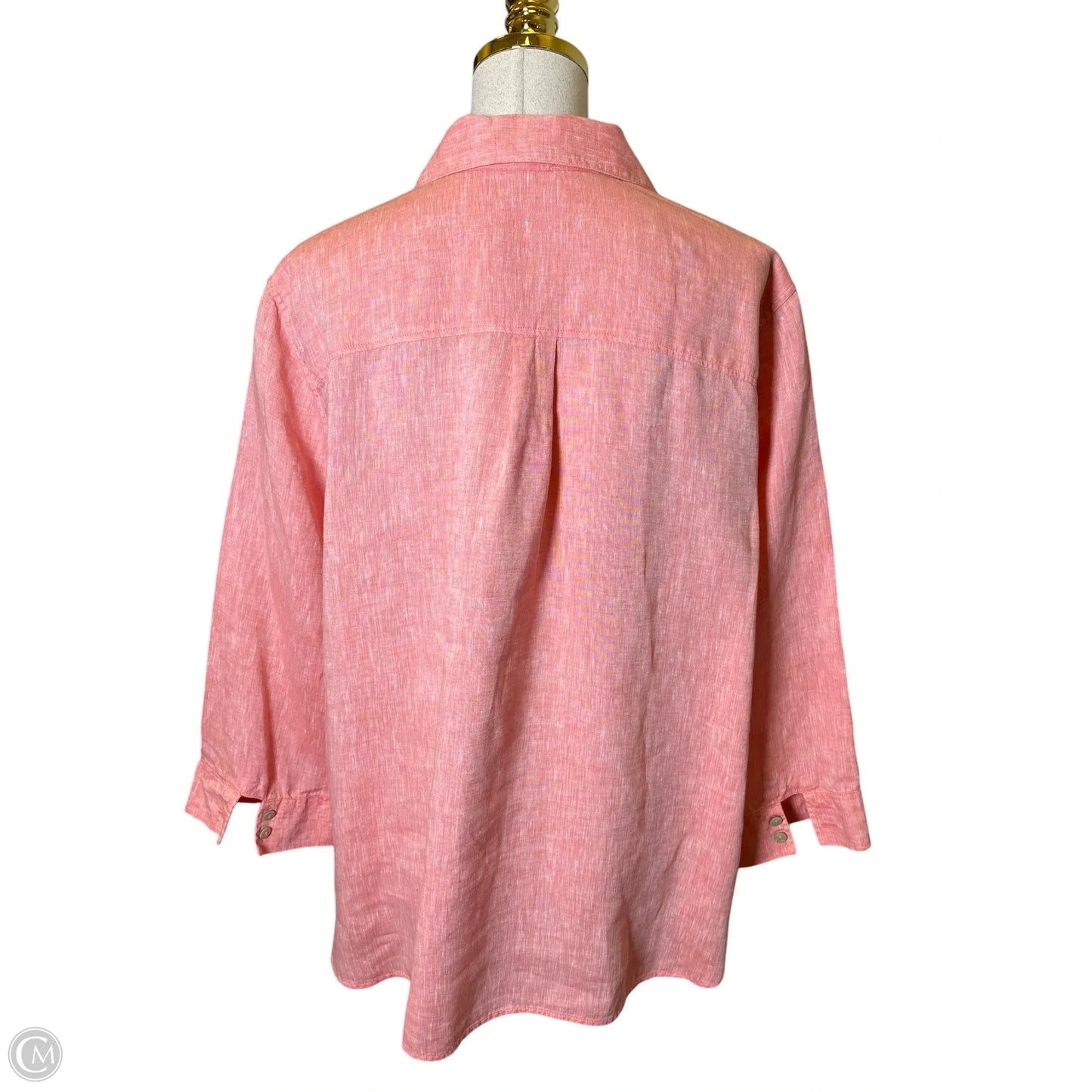 Top Long Sleeve By Chicos In Coral, Size: Xl
