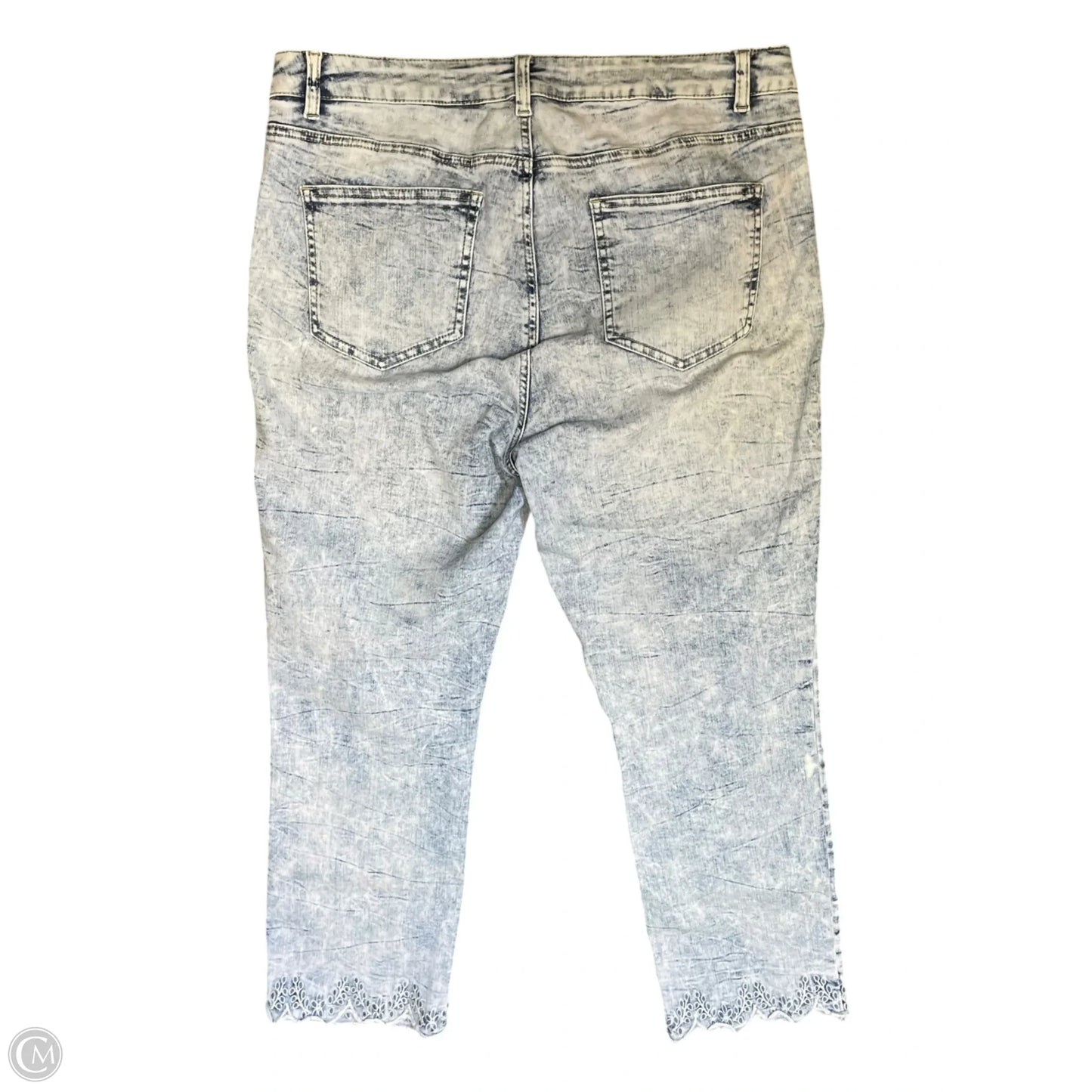 Jeans Straight By John Mark In Blue Denim, Size: 14