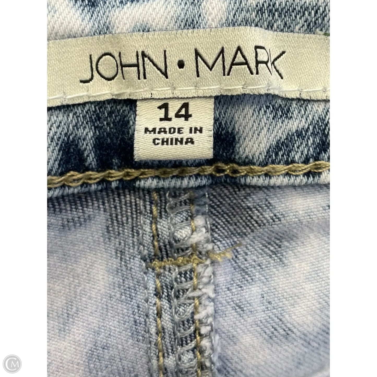 Jeans Straight By John Mark In Blue Denim, Size: 14