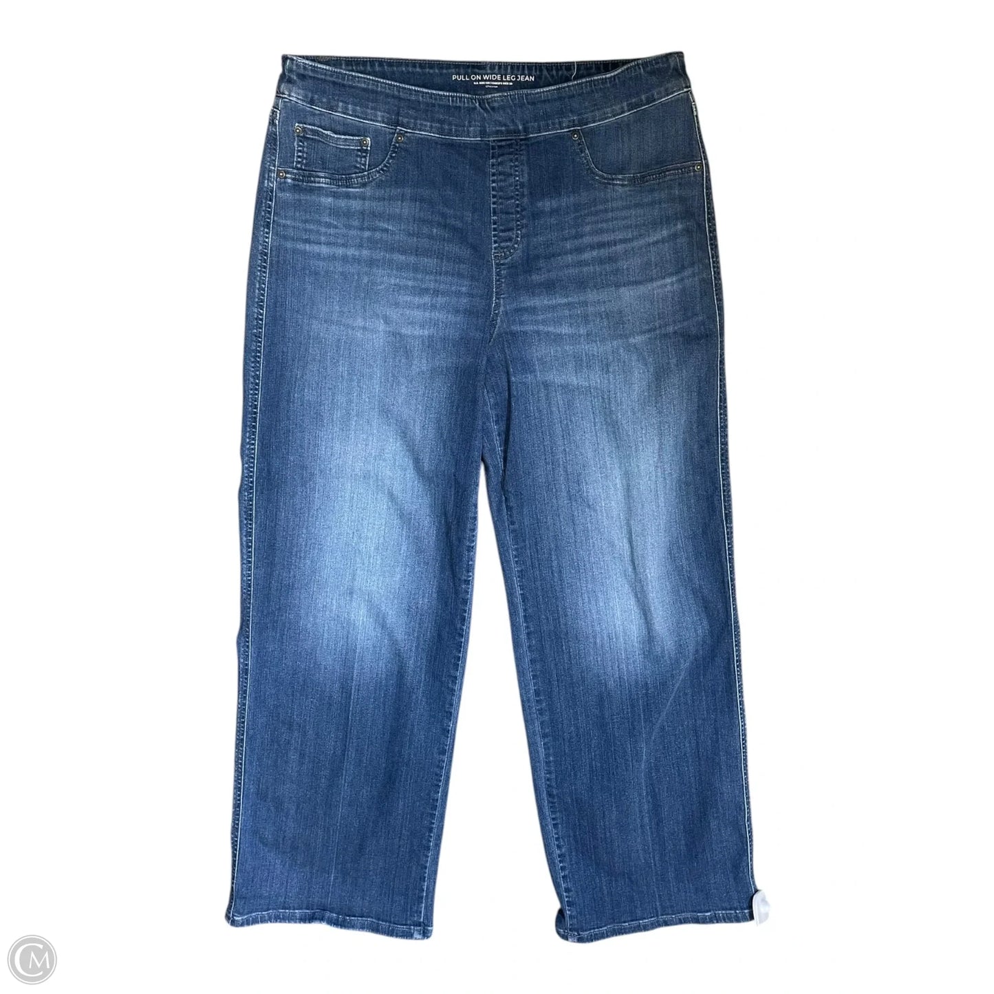 Jeans Wide Leg By Chicos In Blue Denim, Size: 12