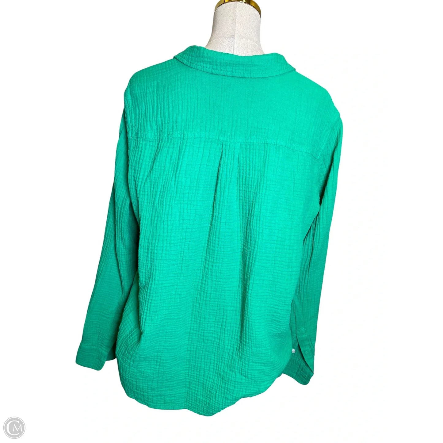 Top Long Sleeve By J. Crew In Green, Size: L