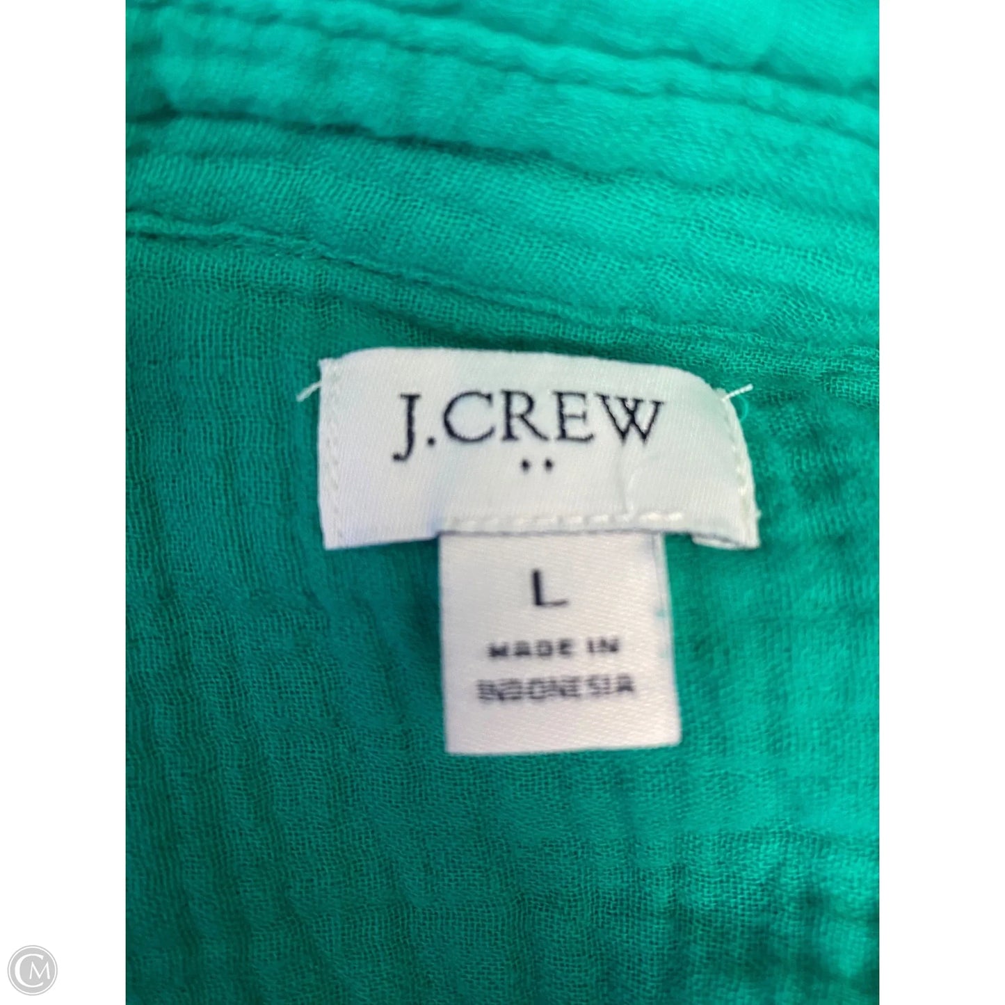Top Long Sleeve By J. Crew In Green, Size: L