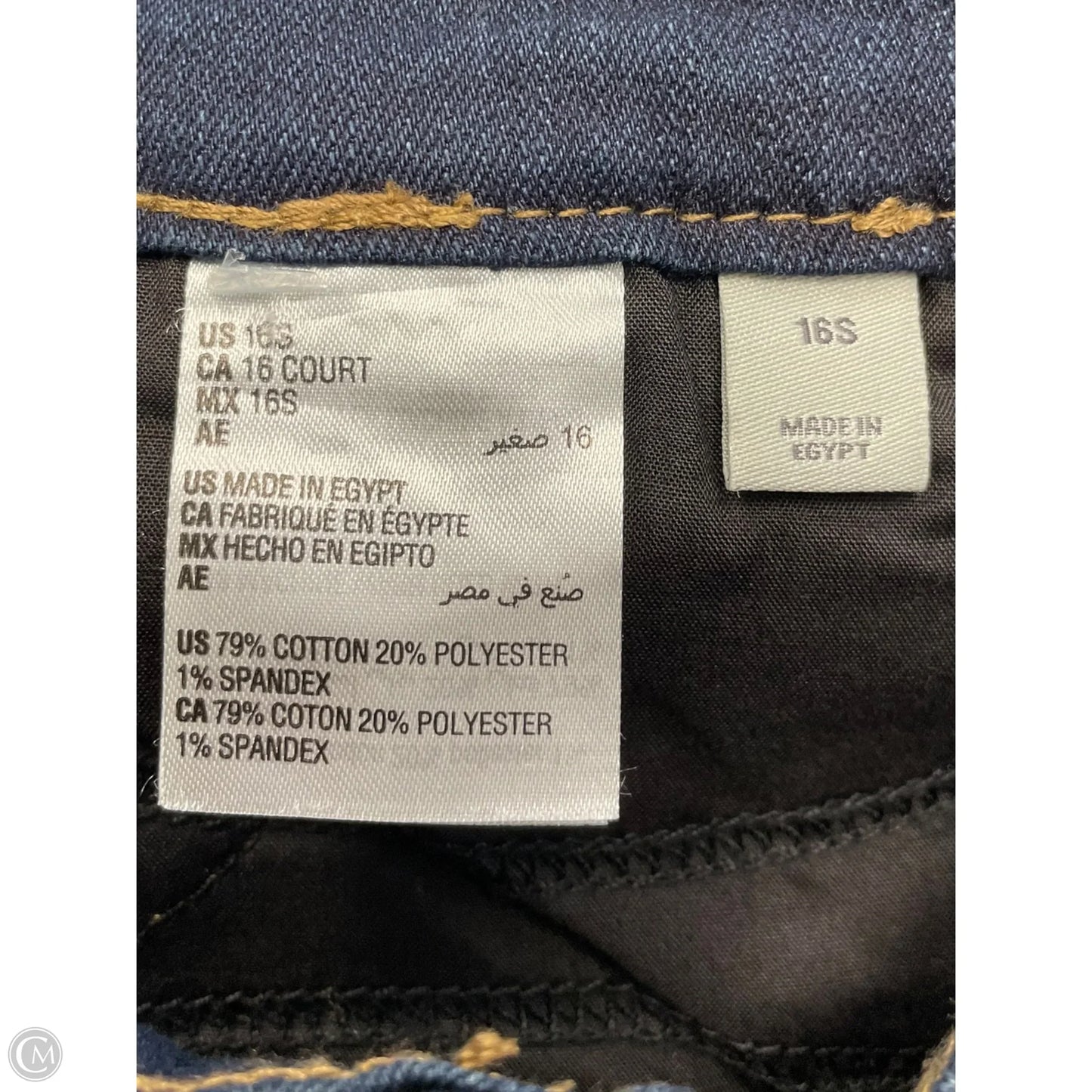 Jeans Straight By Style And Co Collection Women In Blue Denim, Size: 16