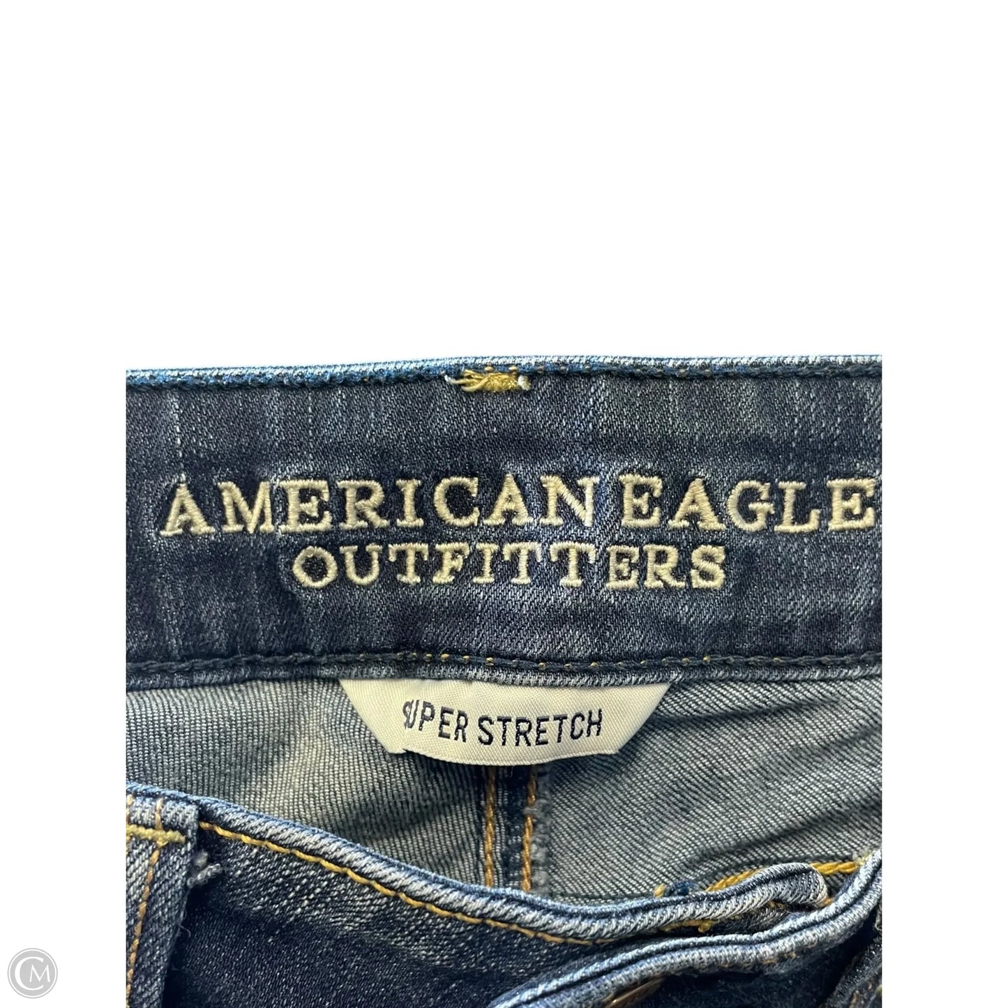 Jeans Cropped By American Eagle In Blue Denim, Size: 6