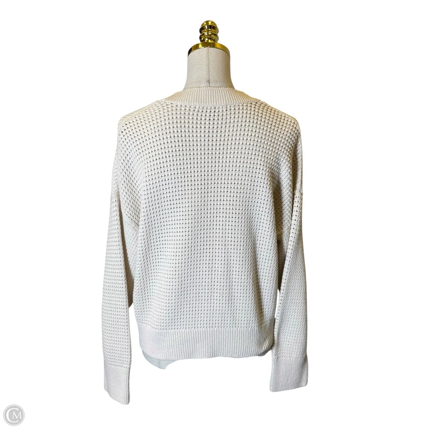 Sweater Cardigan By Banana Republic In Beige, Size: M