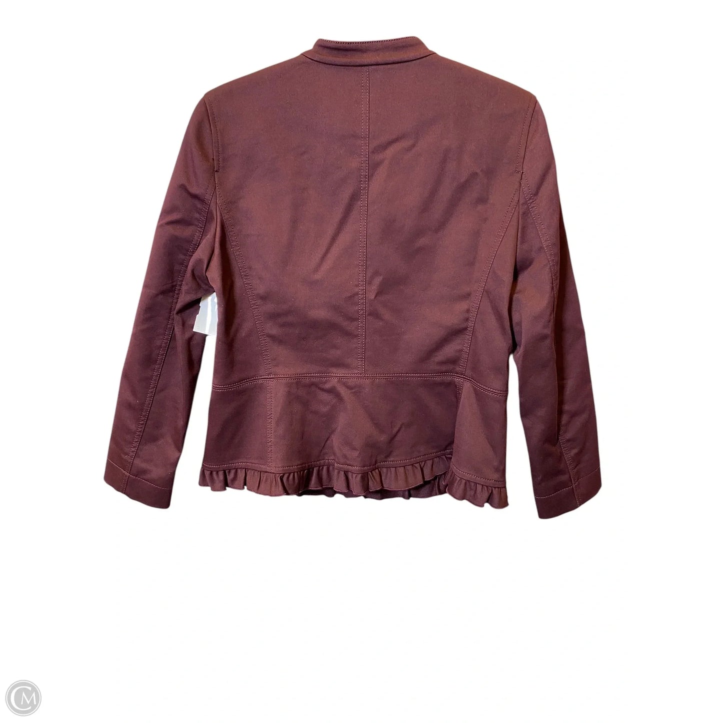 Jacket By Ann Taylor In Maroon, Size: 8