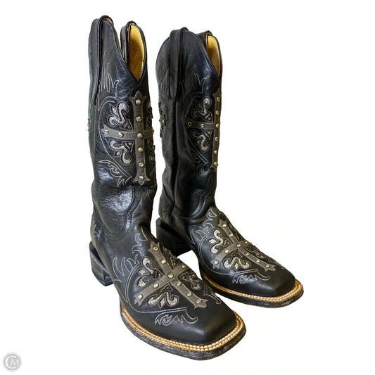 Boots Western By Cavender’s In Black & Silver, Size: 6.5