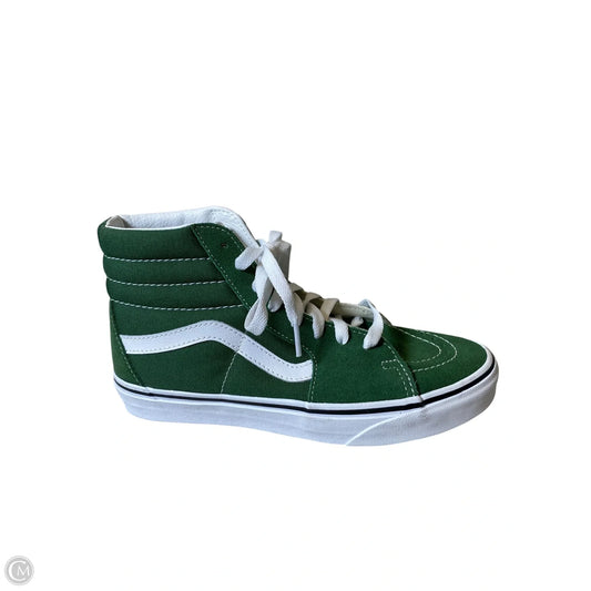 Shoes Athletic By Vans In Green & White, Size: 7.5