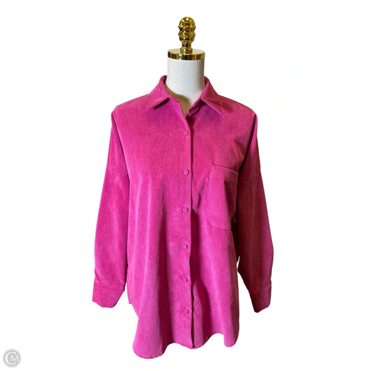 Top Long Sleeve By Zara In Pink, Size: S