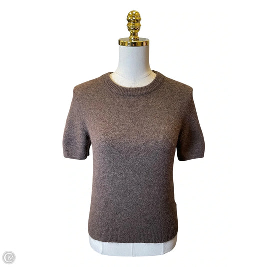 Sweater Short Sleeve By H&m In Brown, Size: S